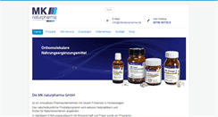 Desktop Screenshot of mknaturpharma.de